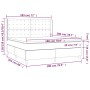 Boxspringbett mit Matratze und dunkelgrauem LED-Samt 180x200 cm von vidaXL, Betten und Lattenroste - Ref: Foro24-3139818, Pre...