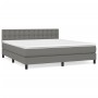 Cama box spring con colchón tela gris oscuro 180x200 cm de vidaXL, Camas y somieres - Ref: Foro24-3140394, Precio: 535,17 €, ...