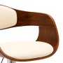 Bentwood and Cream Faux Leather Kitchen Stool by vidaXL, Kitchen stools - Ref: Foro24-283118, Price: 140,34 €, Discount: %