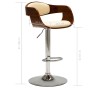 Bentwood and Cream Faux Leather Kitchen Stool by vidaXL, Kitchen stools - Ref: Foro24-283118, Price: 140,34 €, Discount: %