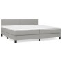 Box spring bed with light gray fabric mattress 200x200 cm by vidaXL, Beds and slatted bases - Ref: Foro24-3140001, Price: 549...