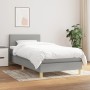 Box spring bed with light gray fabric mattress 90x190 cm by vidaXL, Beds and slatted bases - Ref: Foro24-3140417, Price: 313,...