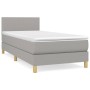 Box spring bed with light gray fabric mattress 90x190 cm by vidaXL, Beds and slatted bases - Ref: Foro24-3140417, Price: 313,...