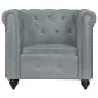 Sillón Chesterfield de cuero auténtico gris de vidaXL, Sillones - Ref: Foro24-283755, Precio: 220,06 €, Descuento: %