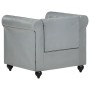 Sillón Chesterfield de cuero auténtico gris de vidaXL, Sillones - Ref: Foro24-283755, Precio: 220,06 €, Descuento: %