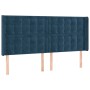 Box spring bed with mattress and LED dark blue velvet 200x200 cm by vidaXL, Beds and slatted bases - Ref: Foro24-3139827, Pri...