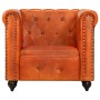 Sillón Chesterfield de cuero auténtico marrón canela de vidaXL, Sillones - Ref: Foro24-283754, Precio: 341,53 €, Descuento: %