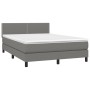 Cama box spring con colchón tela gris oscuro 140x200 cm de vidaXL, Camas y somieres - Ref: Foro24-3139978, Precio: 434,12 €, ...