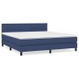 Cama box spring con colchón tela azul 160x200 cm de vidaXL, Camas y somieres - Ref: Foro24-3140071, Precio: 484,17 €, Descuen...