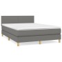 Cama box spring con colchón tela gris oscuro 140x190 cm de vidaXL, Camas y somieres - Ref: Foro24-3140450, Precio: 453,77 €, ...