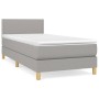 Cama box spring con colchón tela gris claro 90x190 cm de vidaXL, Camas y somieres - Ref: Foro24-3140497, Precio: 300,39 €, De...