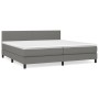 Cama box spring con colchón tela gris oscuro 200x200 cm de vidaXL, Camas y somieres - Ref: Foro24-3139922, Precio: 607,70 €, ...