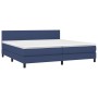 Box spring bed with blue fabric mattress 200x200 cm by vidaXL, Beds and slatted bases - Ref: Foro24-3139927, Price: 600,99 €,...