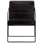 Sillón de cuero auténtico negro de vidaXL, Sillones - Ref: Foro24-284413, Precio: 198,16 €, Descuento: %