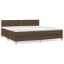 Box spring bed with dark brown fabric mattress 200x200 cm by vidaXL, Beds and slatted bases - Ref: Foro24-3140564, Price: 579...