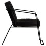 Sillón de cuero auténtico negro de vidaXL, Sillones - Ref: Foro24-284413, Precio: 198,16 €, Descuento: %