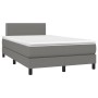 Cama box spring con colchón tela gris oscuro 120x200 cm de vidaXL, Camas y somieres - Ref: Foro24-3139962, Precio: 373,15 €, ...