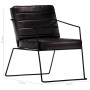 Sillón de cuero auténtico negro de vidaXL, Sillones - Ref: Foro24-284413, Precio: 198,16 €, Descuento: %