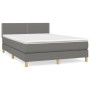 Cama box spring con colchón tela gris oscuro 140x190 cm de vidaXL, Camas y somieres - Ref: Foro24-3140530, Precio: 450,75 €, ...