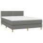 Cama box spring con colchón tela gris oscuro 140x190 cm de vidaXL, Camas y somieres - Ref: Foro24-3140530, Precio: 450,75 €, ...