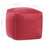 Puf terciopelo de algodón rosa 40x40x40 cm de vidaXL, Otomanas - Ref: Foro24-284031, Precio: 65,01 €, Descuento: %