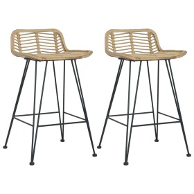 Kitchen stools 2 units natural rattan by vidaXL, Kitchen stools - Ref: Foro24-285232, Price: 212,99 €, Discount: %