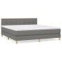 Box spring bed with dark gray fabric mattress 160x200 cm by vidaXL, Beds and slatted bases - Ref: Foro24-3140626, Price: 467,...