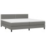 Box spring bed with dark gray fabric mattress 200x200 cm by vidaXL, Beds and slatted bases - Ref: Foro24-3140002, Price: 523,...