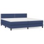 Box spring bed with blue fabric mattress 200x200 cm by vidaXL, Beds and slatted bases - Ref: Foro24-3140007, Price: 610,94 €,...