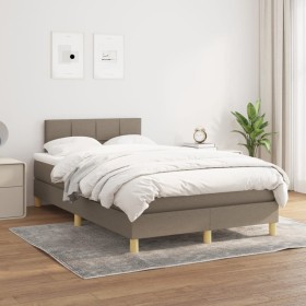 Box spring bed with taupe gray fabric mattress 120x200 cm by vidaXL, Beds and slatted bases - Ref: Foro24-3140605, Price: 402...