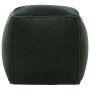 Puf terciopelo de algodón verde bosque 40x40x40 cm de vidaXL, Otomanas - Ref: Foro24-284028, Precio: 72,09 €, Descuento: %