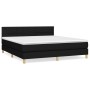 Box spring bed with black fabric mattress 160x200 cm by vidaXL, Beds and slatted bases - Ref: Foro24-3140627, Price: 485,15 €...