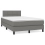 Cama box spring con colchón tela gris oscuro 120x200 cm de vidaXL, Camas y somieres - Ref: Foro24-3140042, Precio: 378,83 €, ...