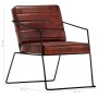 Dark Brown Genuine Leather Armchair by vidaXL, Armchairs - Ref: Foro24-284412, Price: 234,74 €, Discount: %