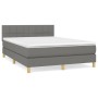 Cama box spring con colchón tela gris oscuro 140x190 cm de vidaXL, Camas y somieres - Ref: Foro24-3140610, Precio: 463,30 €, ...