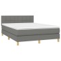 Cama box spring con colchón tela gris oscuro 140x190 cm de vidaXL, Camas y somieres - Ref: Foro24-3140610, Precio: 463,30 €, ...