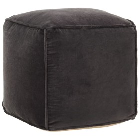 Anthracite gray cotton velvet pouf 40x40x40 cm by vidaXL, Ottomans - Ref: Foro24-284027, Price: 71,99 €, Discount: %