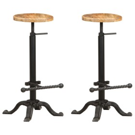 Kitchen stools, 2 units, solid mango wood by vidaXL, Kitchen stools - Ref: Foro24-286245, Price: 193,01 €, Discount: %