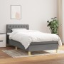 Cama box spring con colchón tela gris oscuro 90x200 cm de vidaXL, Camas y somieres - Ref: Foro24-3140826, Precio: 299,95 €, D...