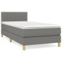 Box spring bed with dark gray fabric mattress 90x190 cm by vidaXL, Beds and slatted bases - Ref: Foro24-3140738, Price: 283,3...