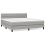 Cama box spring con colchón tela gris claro 180x200 cm de vidaXL, Camas y somieres - Ref: Foro24-3140313, Precio: 557,48 €, D...