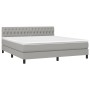 Cama box spring con colchón tela gris claro 180x200 cm de vidaXL, Camas y somieres - Ref: Foro24-3140313, Precio: 557,48 €, D...