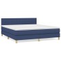 Box spring bed with blue fabric mattress 180x200 cm by vidaXL, Beds and slatted bases - Ref: Foro24-3140799, Price: 501,42 €,...