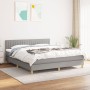 Cama box spring con colchón tela gris claro 180x200 cm de vidaXL, Camas y somieres - Ref: Foro24-3140793, Precio: 532,64 €, D...