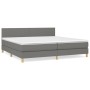 Cama box spring con colchón tela gris oscuro 200x200 cm de vidaXL, Camas y somieres - Ref: Foro24-3140482, Precio: 607,65 €, ...