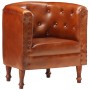 Brown genuine leather cube design armchair by vidaXL, Armchairs - Ref: Foro24-286592, Price: 198,88 €, Discount: %