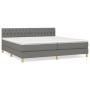 Cama box spring con colchón tela gris oscuro 200x200 cm de vidaXL, Camas y somieres - Ref: Foro24-3140882, Precio: 614,51 €, ...