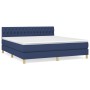 Cama box spring con colchón tela azul 180x200 cm de vidaXL, Camas y somieres - Ref: Foro24-3140879, Precio: 540,74 €, Descuen...