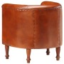 Brown genuine leather cube design armchair by vidaXL, Armchairs - Ref: Foro24-286592, Price: 198,88 €, Discount: %