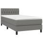 Cama box spring con colchón tela gris oscuro 90x190 cm de vidaXL, Camas y somieres - Ref: Foro24-3140258, Precio: 315,68 €, D...